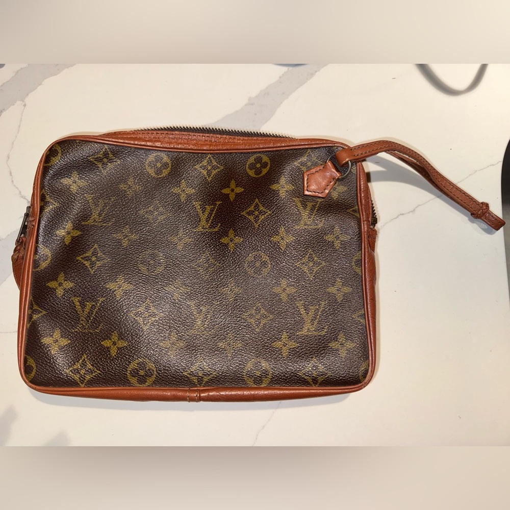 Louis Vuitton Vintage Monogram Brown wristlet